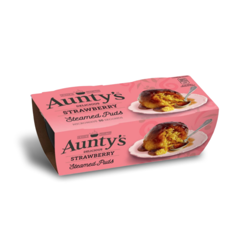 AUNTY`S STRAWBERRY PUDS 2X95G - Image 1