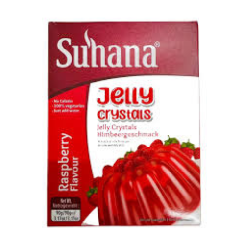 suhana jelly raspberry SUHANA JELLY CRYSTALS RASPBERRY 90G - Image 1