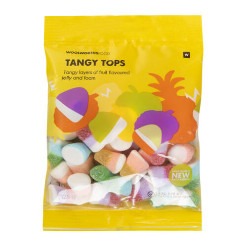 WOOLWORTHS TANGY TOPS 125G - Image 1