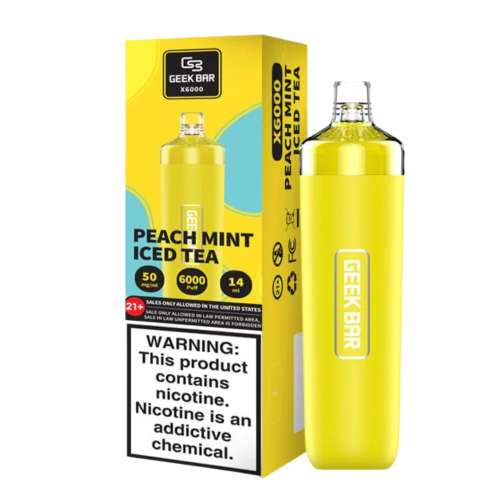 GEEK BAR PEACH MINT ICED TEA  6000 PUFFS - Image 1