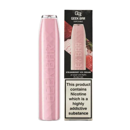 GEEK BAR STRAWBERRY ICE CREAM 575 PUFFS - Image 1
