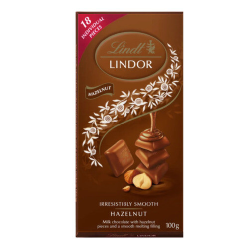 LINDT LINDOR HAZELNUT 100G - Image 1