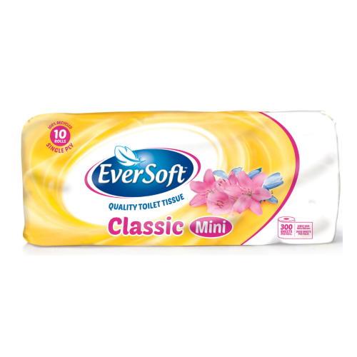 EVERSOFT CLASSIC MINI 10ROLL 1 PLY 300SH - Image 1