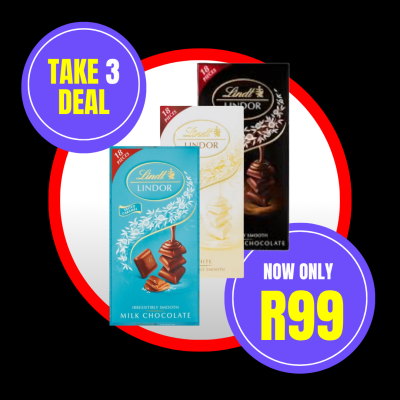 LINDT LINDOR 100G ASSORTED TAKE 3 DEAL