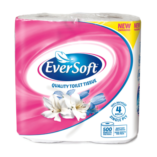 EVERSOFT CLASSIC 1 PLY 4 ROLL 500 SH - Image 1