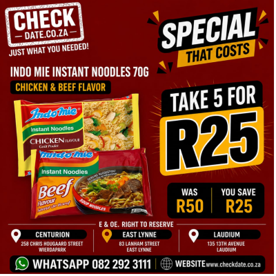 INDO MIE INSTANT NOODLES 70G TAKE 5 DEAL