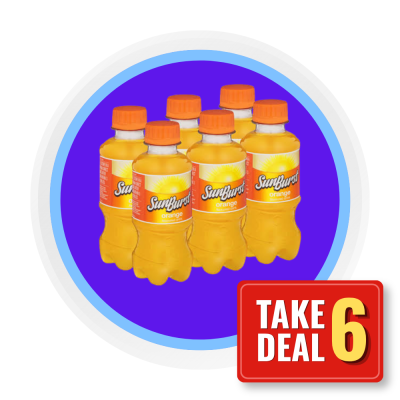 SUN BURST ORANGE 200ML 6 PACK