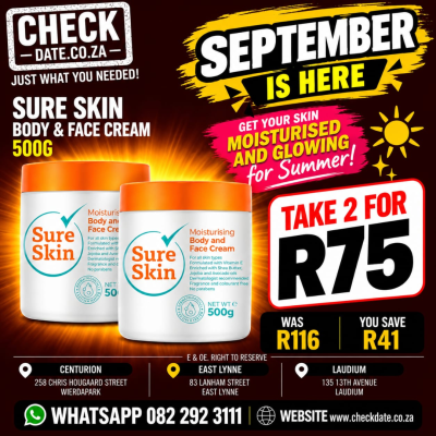 SURE SKIN 500G TAKE 2 FOR R75